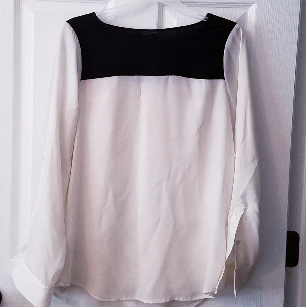Ann Taylor colorblock blouse